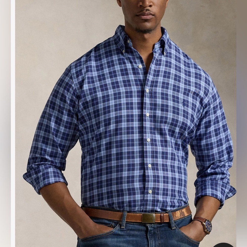 Polo Ralph Lauren Long Sleeve Performance Oxford Sport Shirt -Mens 4XB/4G